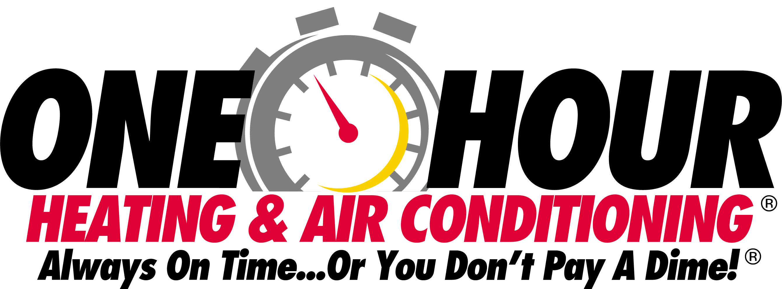 one hour heating logo